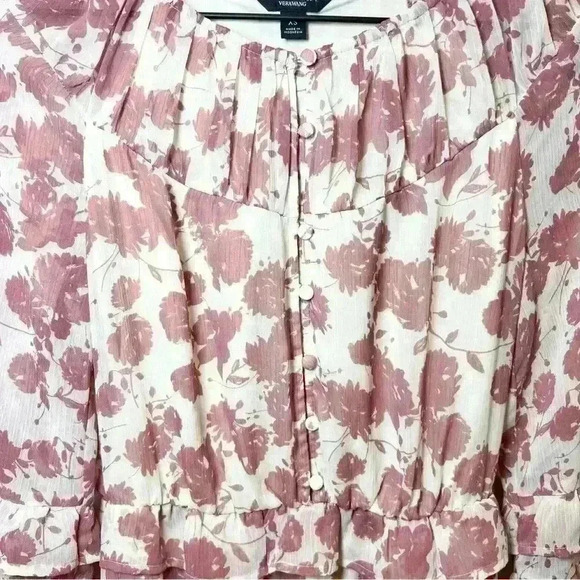 Simply Vera Vera Wang Ruffled Chiffon Drop-Waist Dress Size XS - Picture 6 of 14